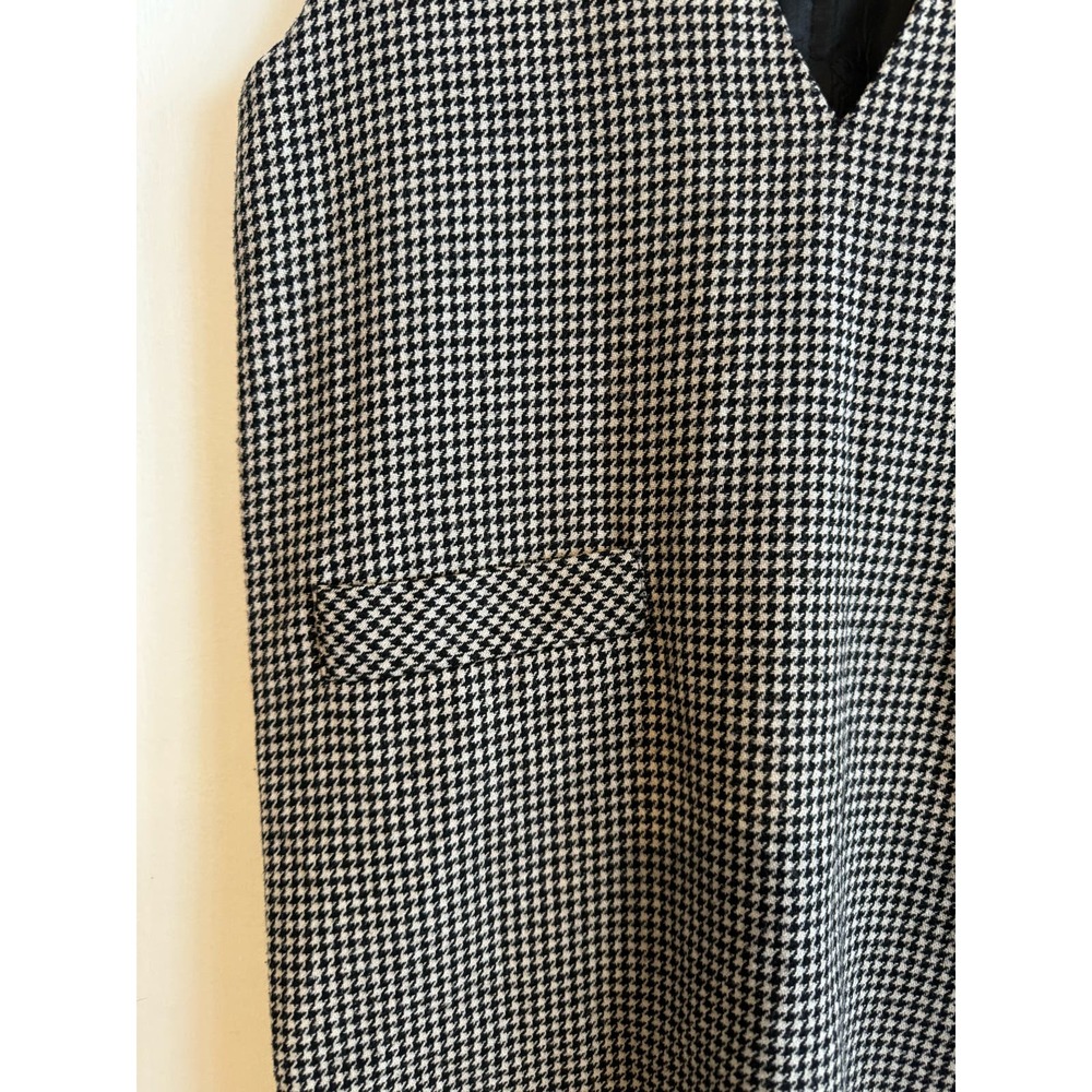 Sag Harbor VTG wool blend pinafore dress midi houndstooth 8 - Picture 2 of 7